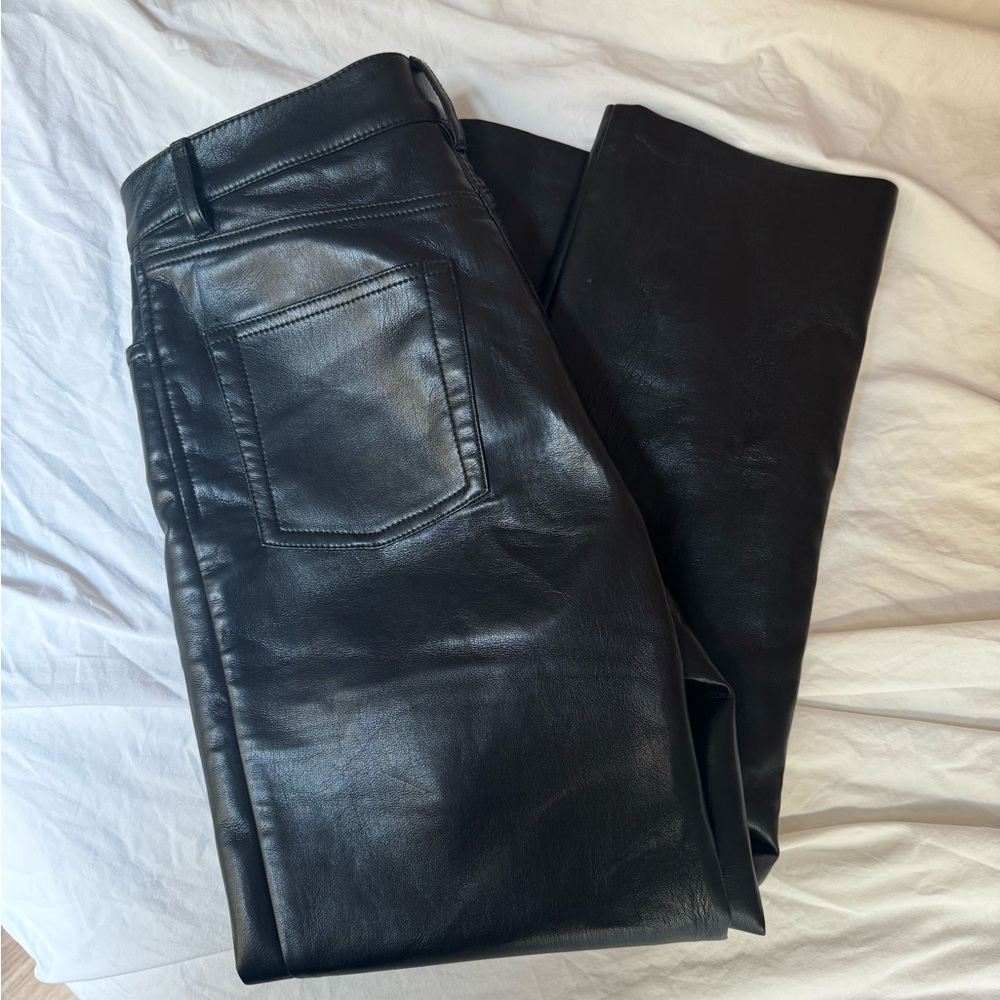 Aritzia Wilfred The Melina Faux Leather Pants Black size 4